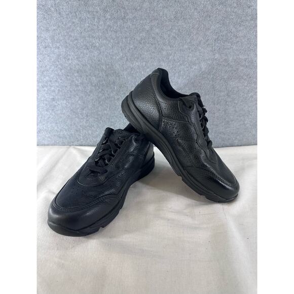SAS Women’s sz 7 Tour Lace Up Sneaker Black Leather Diabetic Medicare Comfort - Picture 1 of 10